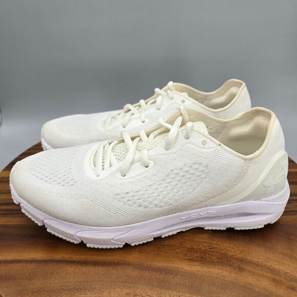 Under Armour HOVR Sonic 5 Shoes Mens 8.5 White Low Top Running Athletic Sneakers main image 6